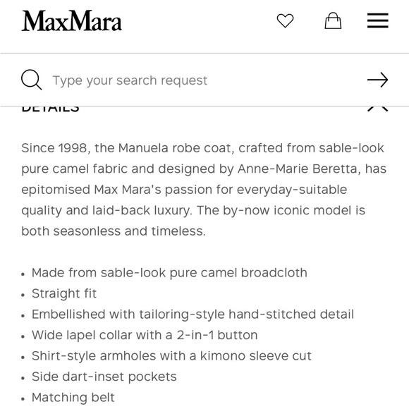 MaxMara Classic Manuela Black Coat - Picture 7 of 8